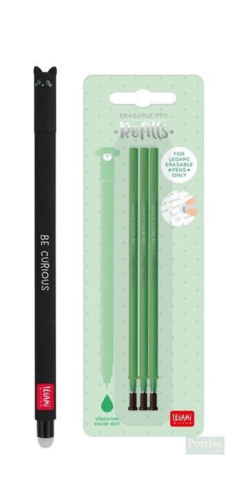 12 Mine Cancellabili Termosensibili Per Penne Legami – Punta 0,7 Mm, Inchiostro Asciugatura Rapida, Ricariche Altezza 13 Cm (Nero)