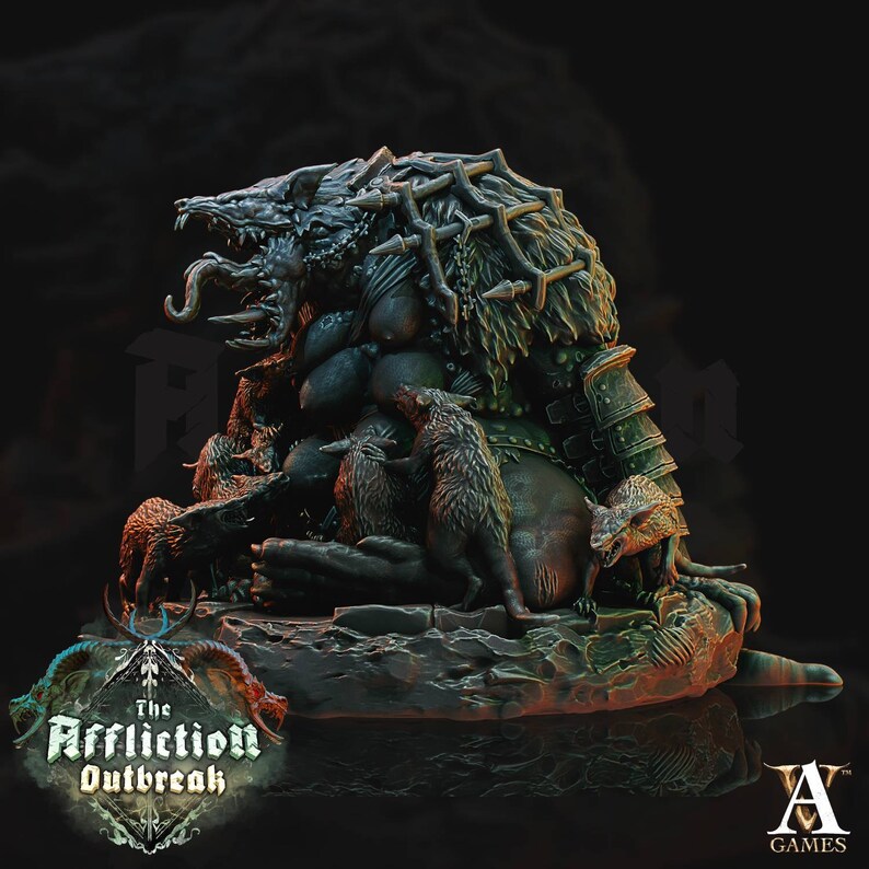 Brood Mother Archvillain Games 3D Printed Model 75mm etc. DnD Affliction Outbreak Warhammer roughly Age of Sigmar