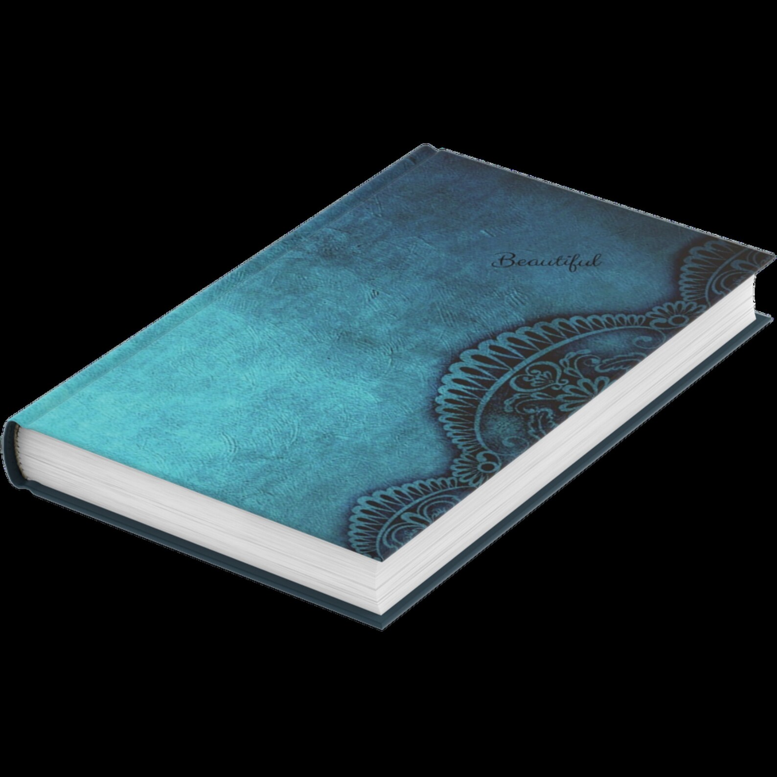 Turquoise Design Hardcover Blank Notebook Coil Bound Custom Etsy