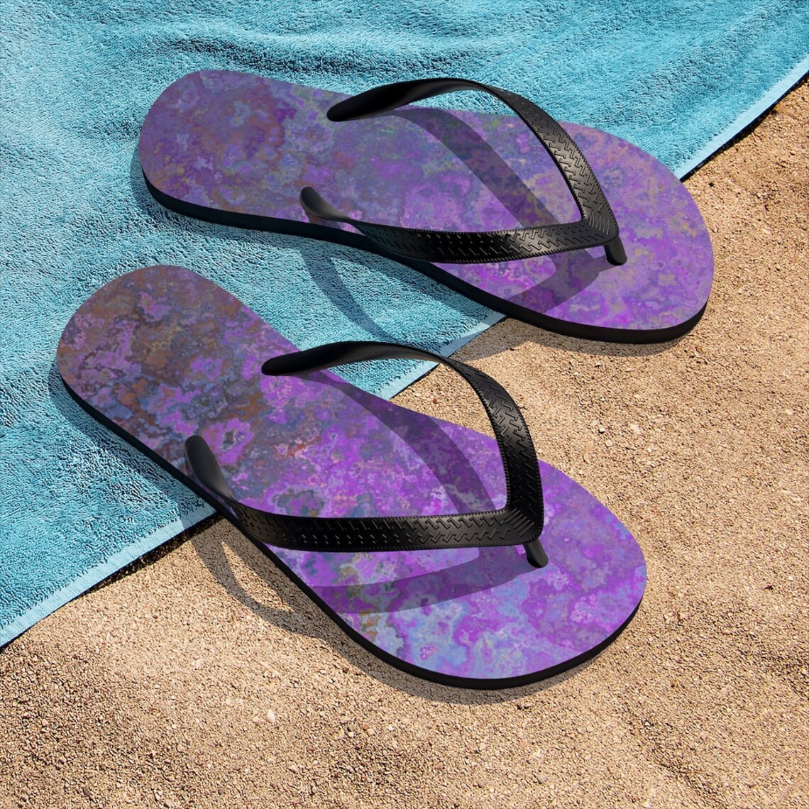 Women's Purple Flip Flops Unique Flip Flops Bad Ass Flip Etsy