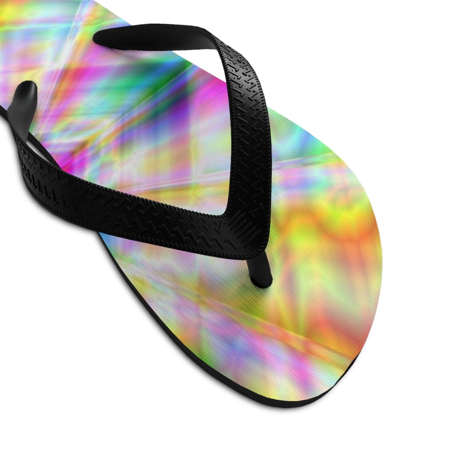 rainbow flip flops with crystals
