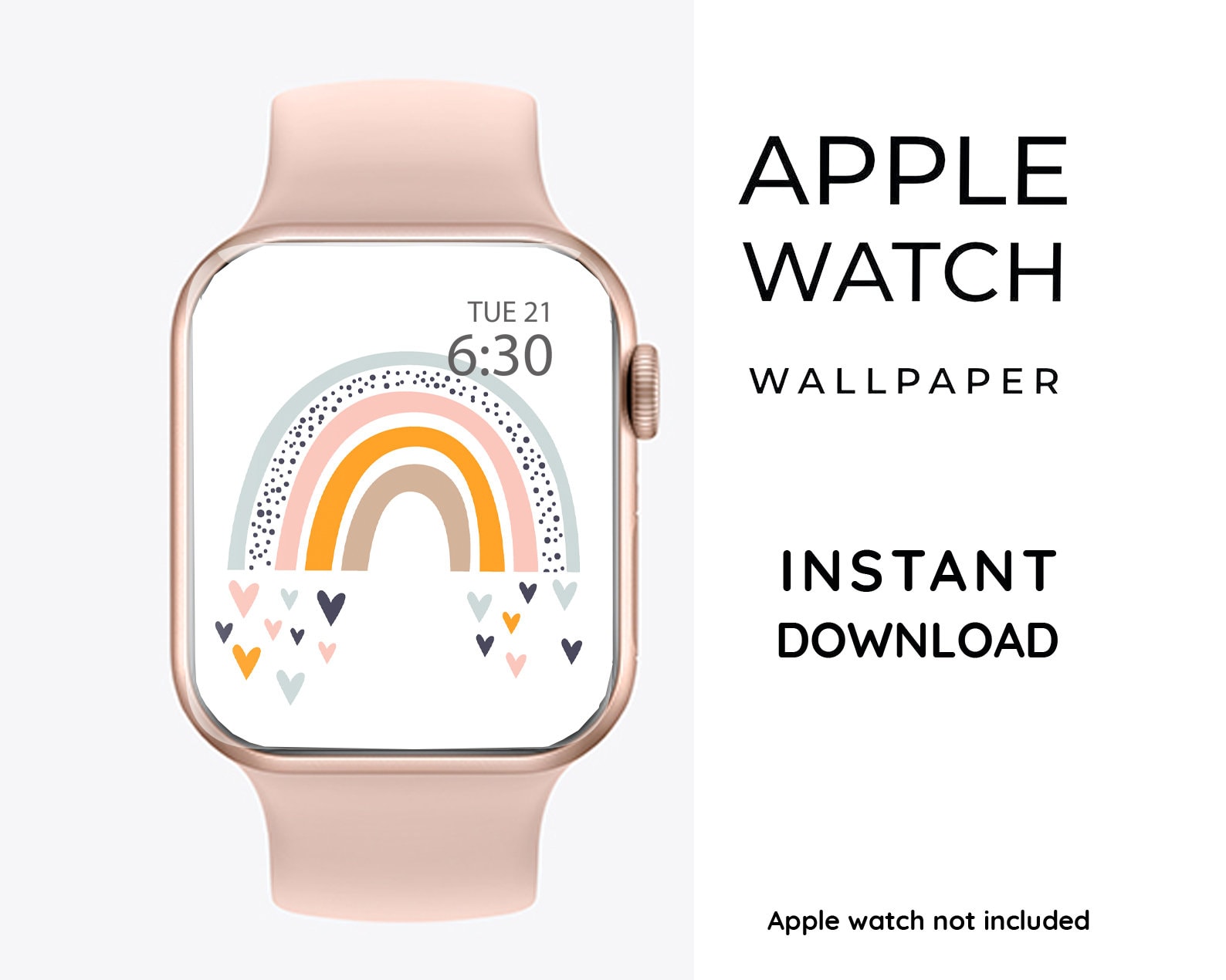 Sale Apple Watch Wallpaper Sweet Rainbow Apple Watch Face | Etsy
