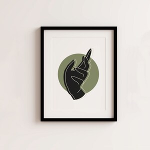Minimalist hand print, Minimalist geometric art print, Mid Century Modern Print, Abstract line art print,