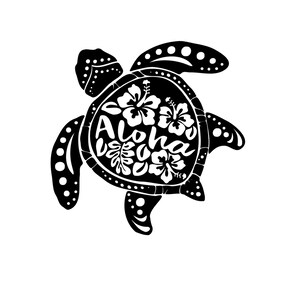 turtle decal.car decal.sea lover decal.mandala decal.vehicle decal.summer decal. hibiscus flower decal. hawaii decal.aloha decal
