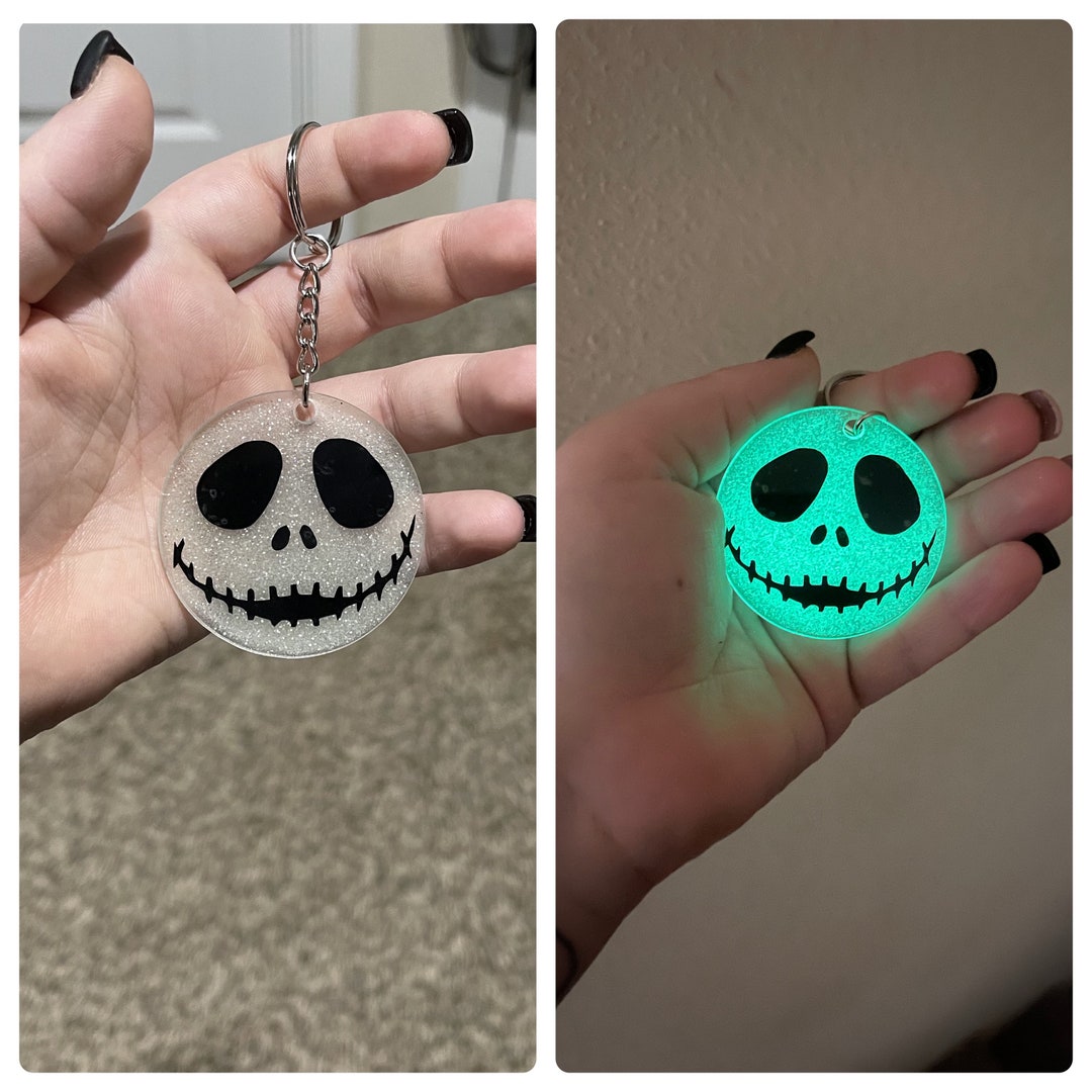 2in Acrylic Jack Skellington Keychain. Glow in the Dark Etsy