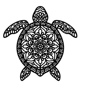 turtle decal, car decal, sea lover decal, mandala decal, vehicle decal, summer decal