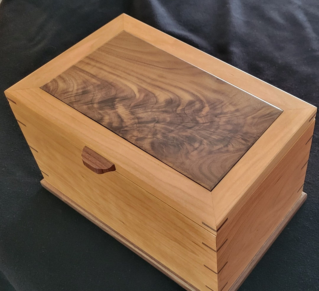 Heirloom Quality Jewelry Box With Removeable Divided Felt Lined Trays