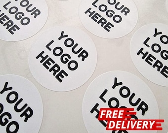 Logo stickers, Round Logo Label, custom circle sticker, business stickers, 1, 1.5 or 2 inch stickers, 25, 37 or 51mm personalised sticker