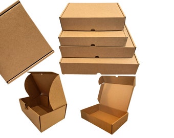 Small parcel cardboard boxes *VARIOUS SIZES* postal boxes, cardboard packaging box, Gift Mailing Packet Small Parcel Fold Up Box