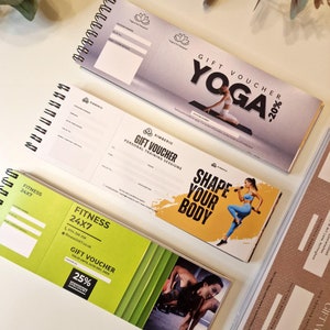 Livro de vale-presente para empresas de fitness, vale-presente para personal trainer, vale-presente para bem-estar, vale-presente para academia, vale-presente de Natal personalizado,