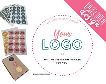 Personalised Logo Stickers: Round Business Labels, FREE DESIGN, FREE delivery