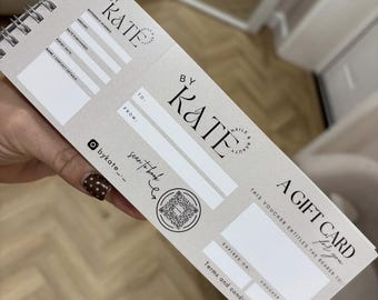 Talonario de cupones de regalo personalizados: para pequeñas empresas, salones de belleza y peluquerías.