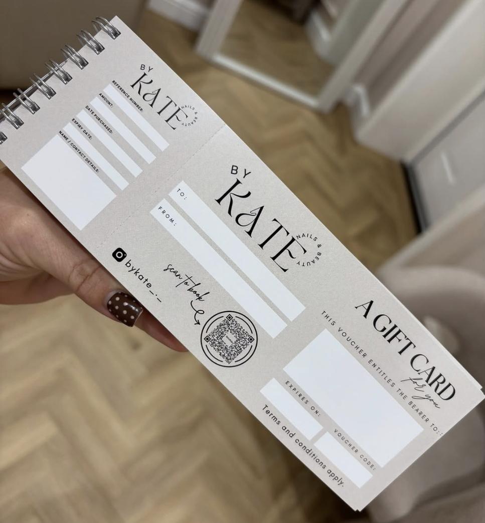 Personalised Gift Card Voucher Book: Branded Small Business, Beauty Salon, Hairdresser