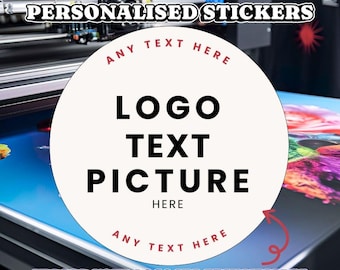 Personalised Round Logo Stickers: Custom Business Labels