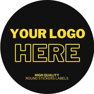 Etichette adesive con logo stampato personalizzato, adesivi rotondi, adesivi circolari da 25 mm, 37 mm, 45 mm, 51 mm, 63 mm, 88 mm, adesivi con logo stampato