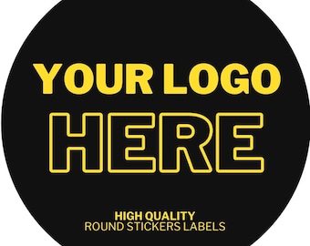Personalised Round Logo Stickers: Custom Business Branding Labels