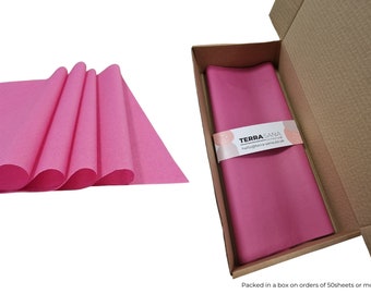 Fuchsia tissue paper | Eco friendly gift wrap packaging, 100% recycled tissue paper 45cm x 35cm