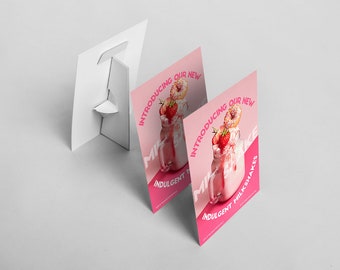 Custom Strut Show Cards - Point of Sale Display, Promotion Card, POS, Makers Market table sign