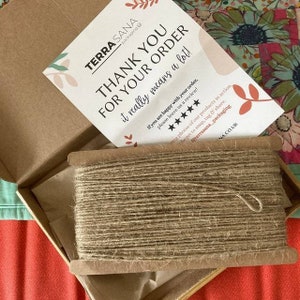 natural jute swine string, rustic finish, beautifully packaged, gift twine, garden twine, packaging twine