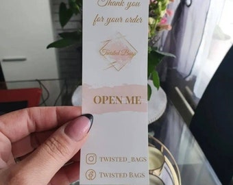Personalised Box Seal Stickers: Custom Business Packaging Labels (2' x 6') 5cm x 15cm