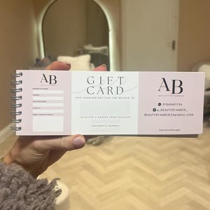 Livro de vale-presente para negócios de beleza, vale-presente de estética, vale-presente de esteticista, vale-presente de manicure, cupom de natal personalizado