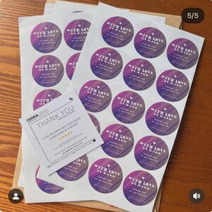 Personalised your Logo Stickers: Round Business Branding Labels 25mm, 37mm, 45mm, 51mm, 63mm, 88mm, high quality stickers