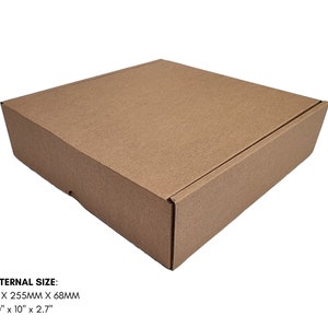Kraft corrugated cardboard postal box, Royal Mail small parcel compliant