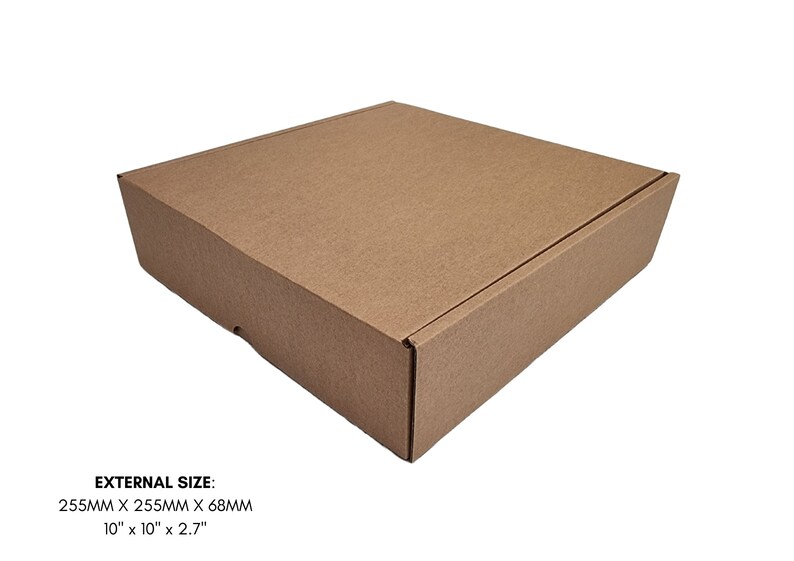 Kraft corrugated cardboard postal box, Royal Mail small parcel compliant