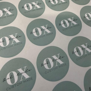 Personalised your Logo Stickers: Round Business Branding Labels 25mm, 37mm, 45mm, 51mm, 63mm, 88mm, business logo stickers
