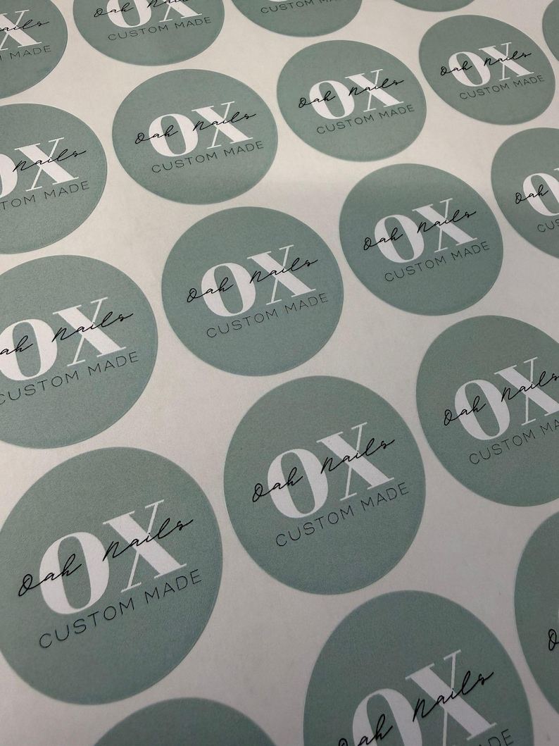 Personalised your Logo Stickers: Round Business Branding Labels 25mm, 37mm, 45mm, 51mm, 63mm, 88mm, business logo stickers