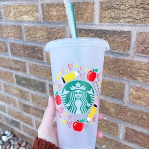 Teacher Starbucks Cold Cup, Personalized. Student teacher gift/reusable cold cup/teacher thank you gift!