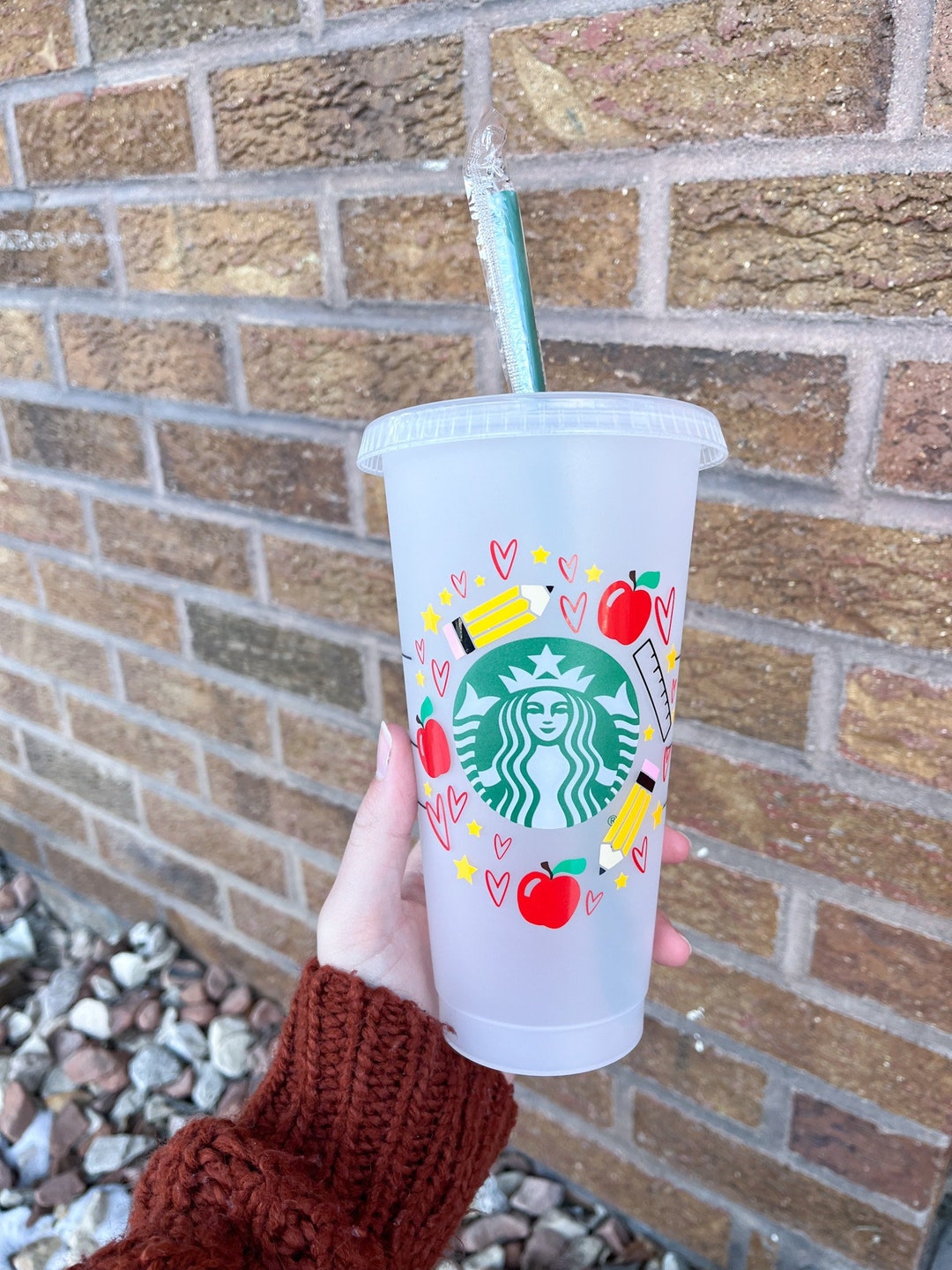 Personalized Starbucks Reusable Cold Cup Teacher Tumbler