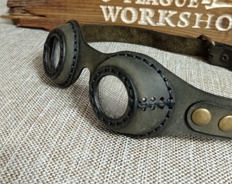 Steampunk leather goggles "Doctor"