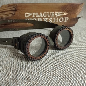Steampunk leather goggles &quot;Alchemist&quot;