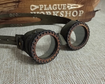 Steampunk Lederbrille "Alchemist"