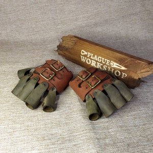 Gants en cuir steampunk