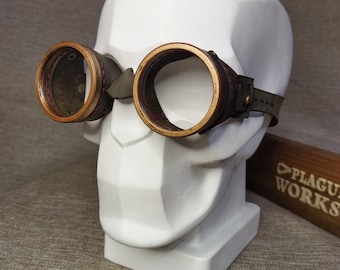 Steampunk Leder Brille