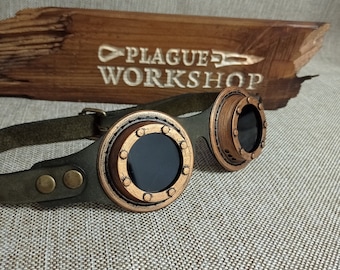 Steampunk Lederbrille "Mark II"