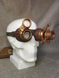 Leather steampunk goggles "Watchmaker" product logo