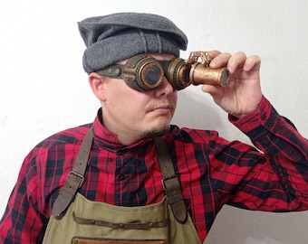 Steampunk leather goggles "Monocular"