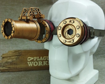 Leather steampunk goggles "Mechanic II"