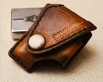 Genuine Leather Lighter Case with Belt Loop