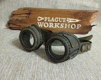 Leather steampunk goggles "Classic"