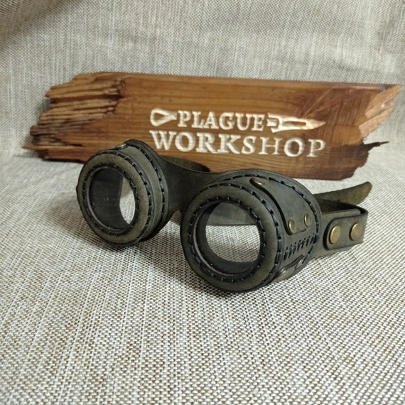 Leather steampunk goggles "Classic"