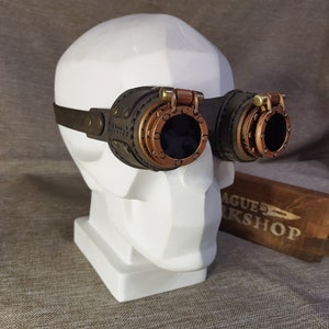 Leather goggles "Pyromaniac"