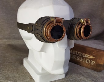 Leather goggles &quot;Pyromaniac&quot;