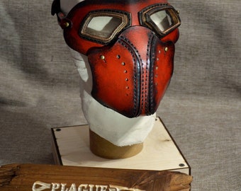 Aviator mask with goggles