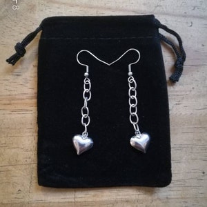 Heart Inspired Silver Earrings