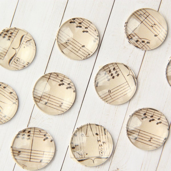 Music Note Magnets - Set of 6 - Sheet Music Magnets - Music Lover Gift - Music Teacher Gift - Fridge Magnet - Office Decor - Locker Decor