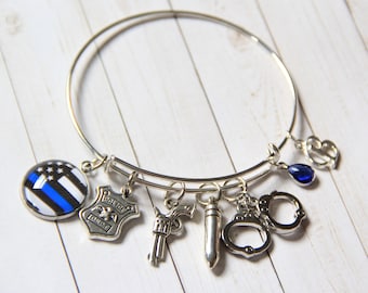 Police Sister charm  fits european style bracelet Law Enforcement charm only 